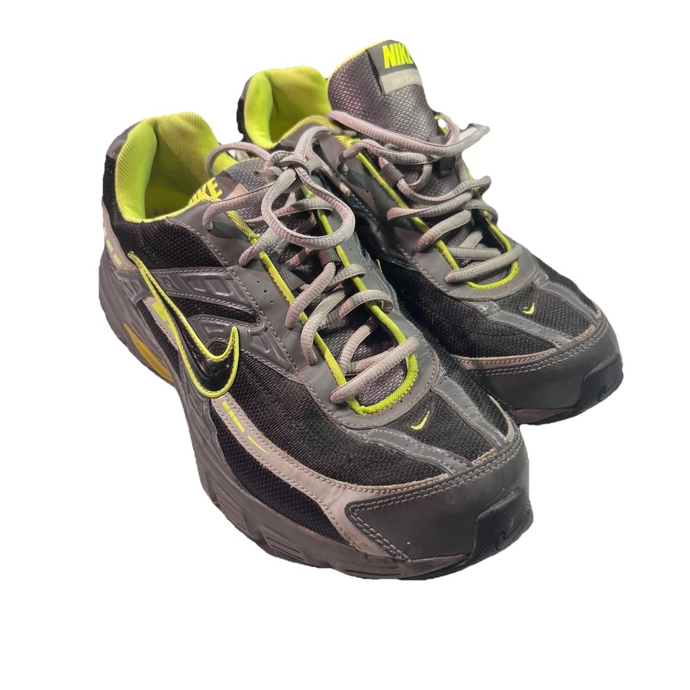 Nike Initiator Men's Sneakers Size 10 Grey/Black/Lime Model 394055-023 EUC